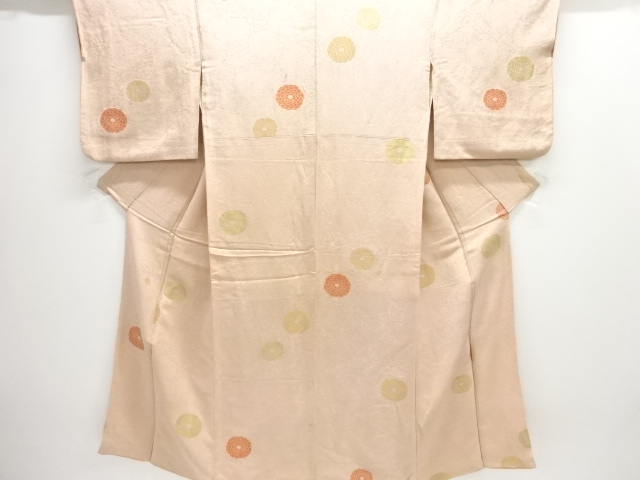 アンティーク　菊模様織り出し漆着物